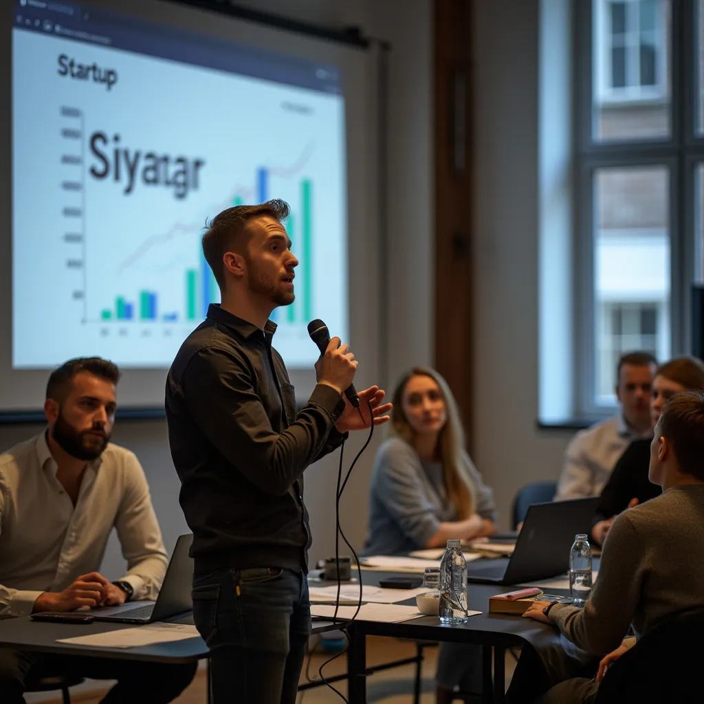 Startup tím prezentuje výsledky