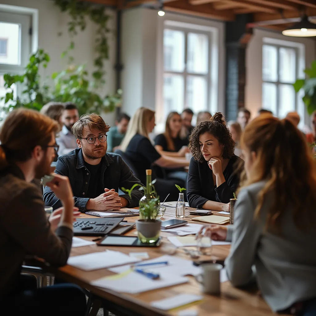 Moderný biznis workshop s účastníkmi
